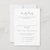 Langley Portrait Wedding RSVP Kaart (Voorkant)