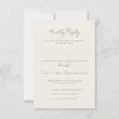 Langley Portrait Wedding RSVP Kaart (Voorkant)