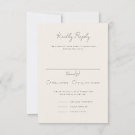 Langley Portrait Wedding RSVP Kaart