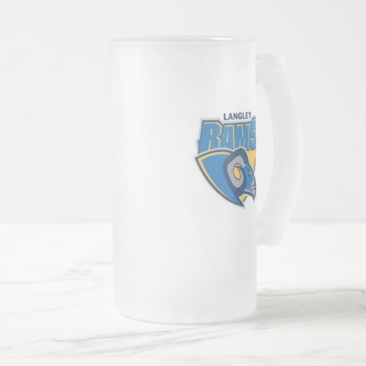 Langley Rams Glass Matglas Bierpul (Voorkant rechts)