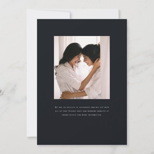 Langley Trouw Uitnodiging Twee Bruiden (Achterkant)