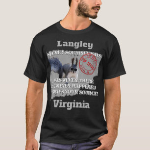 Langley, Virginia Secret Squirrel Design op voorzi T-shirt