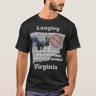 Langley, Virginia Secret Squirrel Design op voorzi T-shirt
