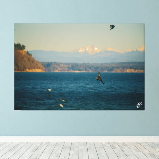 Langley waterfront #10 canvas afdruk (Insitu (Houten vloer))