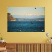 Langley waterkant #10 canvas afdruk (Insitu (Woonkamer))