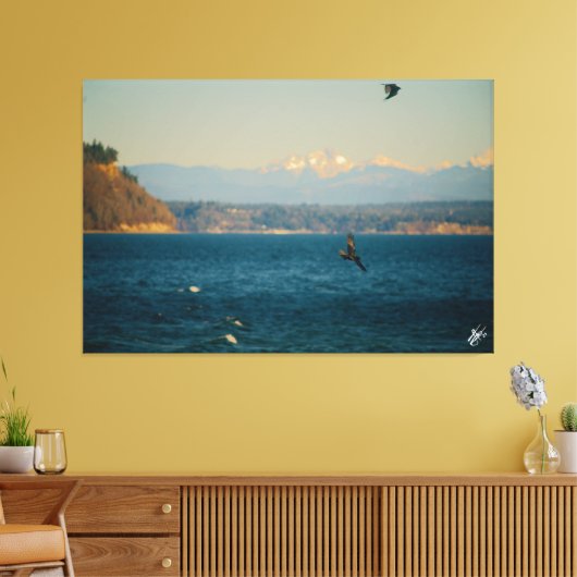 Langley waterkant #10 canvas afdruk (Insitu (Woonkamer))