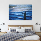 Langley waterkant #2 canvas afdruk (Insitu (Slaapkamer))