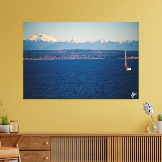 Langley waterkant #33 canvas afdruk (Insitu (Woonkamer))