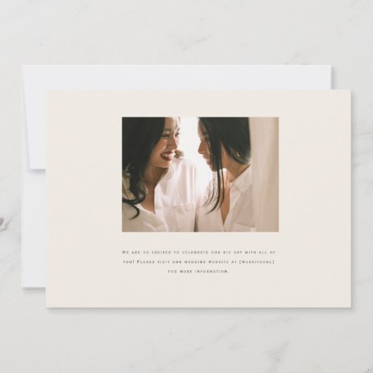 Langley Wedding Two Brides Save The Date (Achterkant)