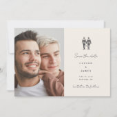 Langley Wedding Two Grooms Save The Date (Voorkant)