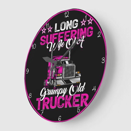 Langlijdende vrouw Grumpy Trucker Grote Klok (Hoek)