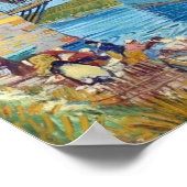 Langlois Bridge at Arles (1888) Van Gogh Fine Art Poster (Hoek)