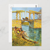Langlois Bridge in Arles door Vincent van Gogh Briefkaart (Voorkant / Achterkant)