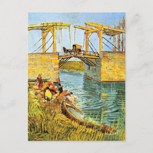 Langlois Bridge in Arles door Vincent van Gogh Briefkaart (Voorkant)