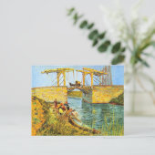 Langlois Bridge in Arles door Vincent van Gogh Briefkaart (Staand voorkant)