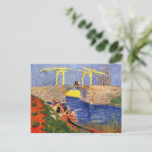 Langlois Bridge in Arles door Vincent van Gogh Briefkaart (Staand voorkant)
