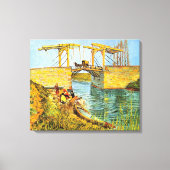 Langlois Bridge in Arles door Vincent van Gogh Canvas Afdruk (Voorkant)