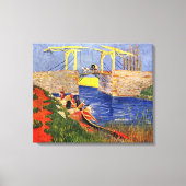 Langlois Bridge in Arles door Vincent van Gogh Canvas Afdruk (Voorkant)