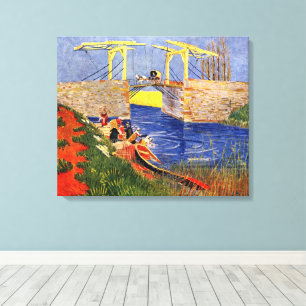 Langlois Bridge in Arles door Vincent van Gogh Canvas Afdruk