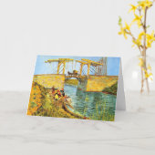 Langlois Bridge in Arles door Vincent van Gogh Kaart (Gele Bloem)