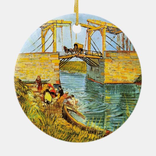 Langlois Bridge in Arles door Vincent van Gogh Keramisch Ornament (Achterkant)