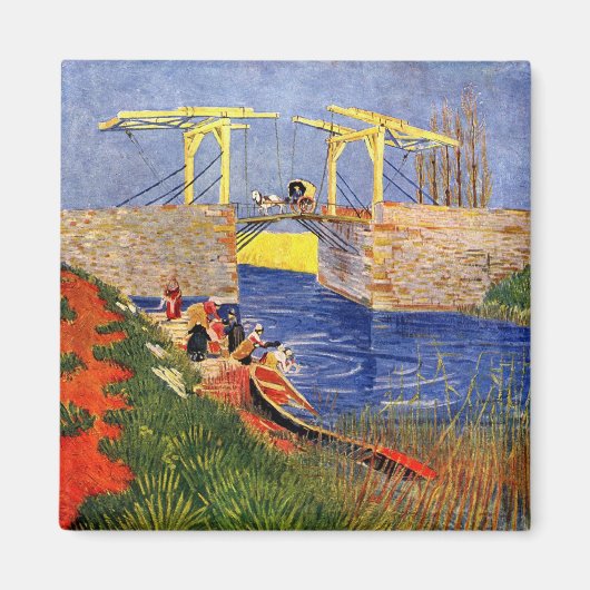 Langlois Bridge in Arles door Vincent van Gogh Magneet (Voorkant)