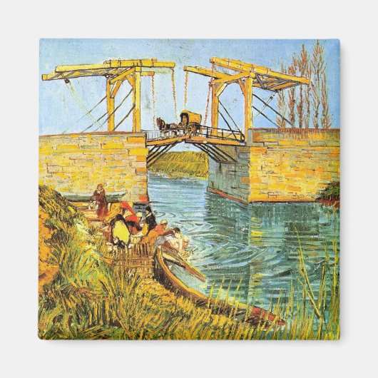 Langlois Bridge in Arles door Vincent van Gogh Magneet (Voorkant)