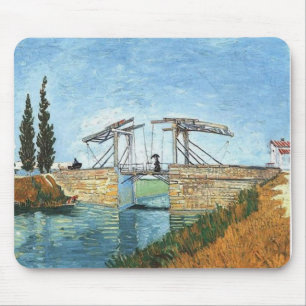 Langlois Bridge in Arles door Vincent van Gogh Muismat