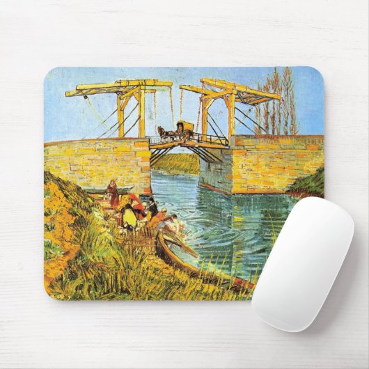 Langlois Bridge in Arles door Vincent van Gogh Muismat (Met muis)