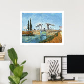 Langlois Bridge in Arles door Vincent van Gogh Poster (Thuiskantoor)