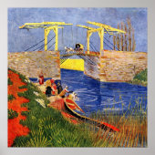 Langlois Bridge in Arles door Vincent van Gogh Poster (Voorkant)
