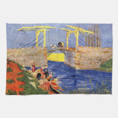 Langlois Bridge in Arles door Vincent van Gogh Theedoek (Horizontaal)