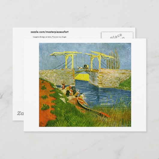 Langlois Bridge in Arles Van Gogh Fine Art Briefkaart (Voorkant / Achterkant)