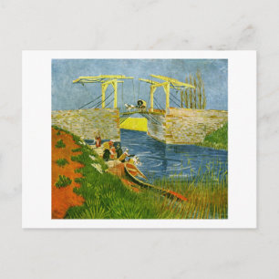 Langlois Bridge in Arles Van Gogh Fine Art Briefkaart