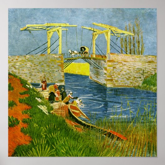 Langlois Bridge in Arles Van Gogh Fine Art Poster (Voorkant)