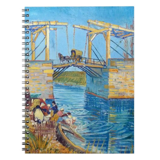Langlois Bridge in Arles Vincent Van Gogh spiraal Notitieboek (Voorkant)