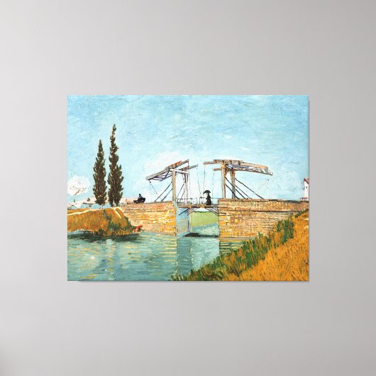 Langloisbrug bij Arles Vincent Gogh Canvas Afdruk (Voorkant)
