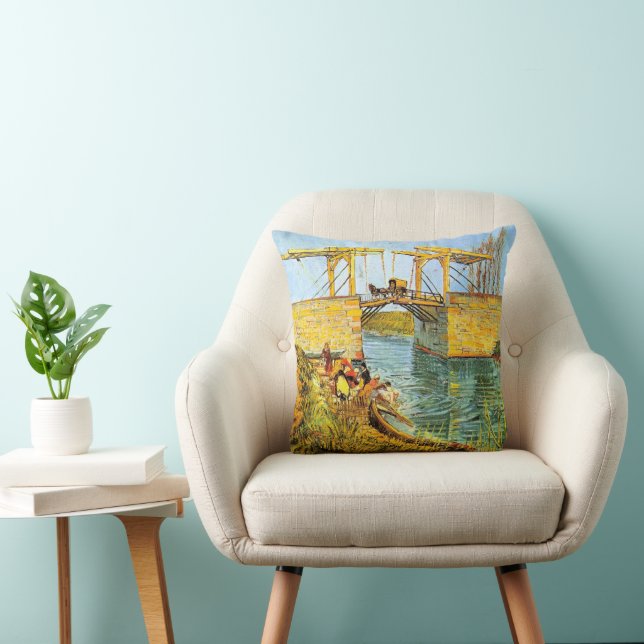 Langloisbrug in Arles door Vincent van Gogh Kussen (Stoel)