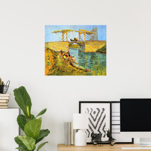 Langloisbrug in Arles door Vincent van Gogh Poster