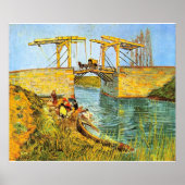 Langloisbrug in Arles door Vincent van Gogh Poster (Voorkant)