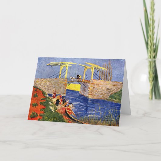Langloisbrug in Arles van Vincent van Gogh Kaart (Voorkant)