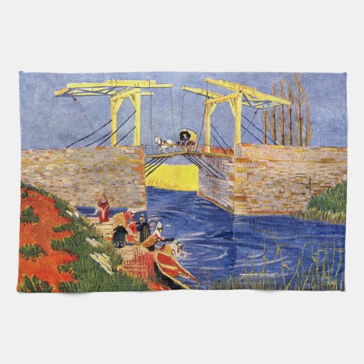 Langloisbrug in Arles van Vincent van Gogh Theedoek (Horizontaal)
