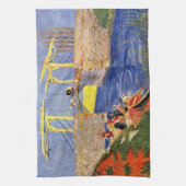 Langloisbrug in Arles van Vincent van Gogh Theedoek (Verticaal)