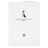 Langnavelstaarster Hummingbird Birthday Kaart (Achterkant)