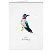 Langnavelstaarster Hummingbird Birthday Kaart (Voorkant)