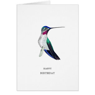 Langnavelstaarster Hummingbird Birthday Kaart