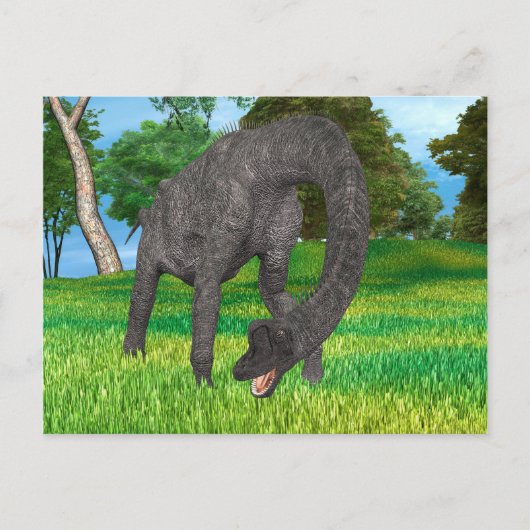 Langnek Dinosaurus Jungle Avontuur Briefkaart (Voorkant)