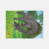 Langnek Dinosaurus Jungle Avontuur Fleece Deken (Voorkant (Horizontaal))