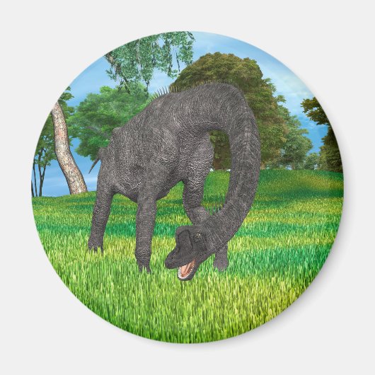 Langnek Dinosaurus Jungle Avontuur Magneet (Voorkant)