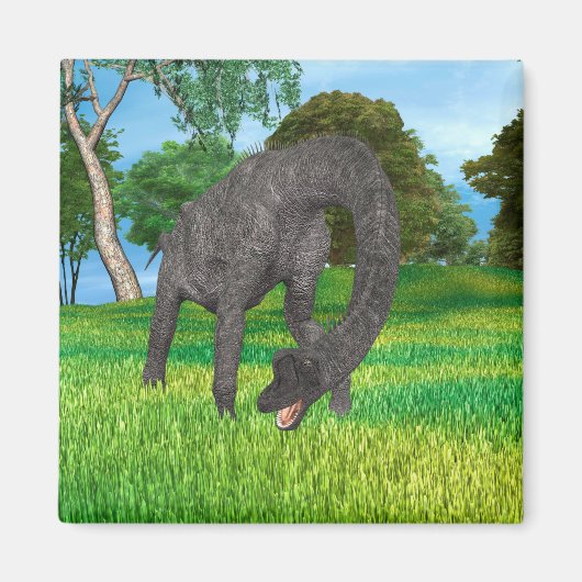 Langnek Dinosaurus Jungle Avontuur Magneet (Voorkant)
